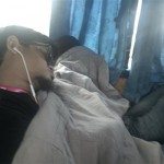 blogger tidur dalam bas