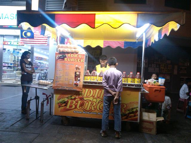 gambar stall burger